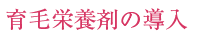 育毛栄養剤の導入